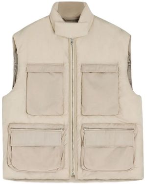 Lemaire Quilted Pocket Gilet - Natural