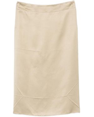 N°21 Paneled Satin Skirt - Natural