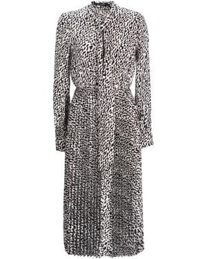 KARL LAGERFELD Geometric-Print Midi Dress - Grey