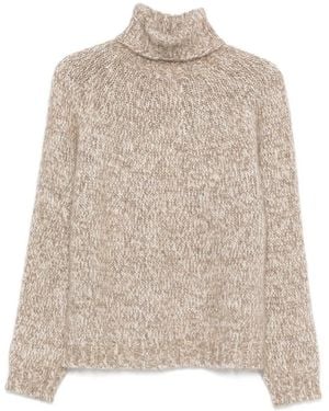 P.A.R.O.S.H. Pullover mit Stehkragen - Natur