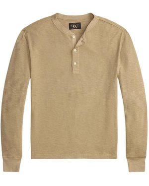 RRL Buttoned Long-Sleeve Sweater - Natural