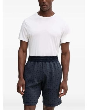 Emporio Armani Logo-Print Pyjama Shorts - White