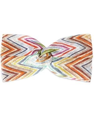 Missoni Hoofdband Met Zigzag-Patroon - Wit