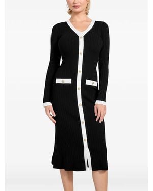 Guess Rib-Knit Midi Dress - Black