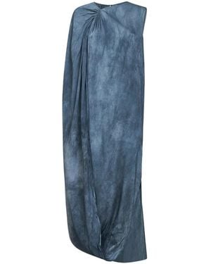 Uma Wang Asymmetric Draped Dress - Blue