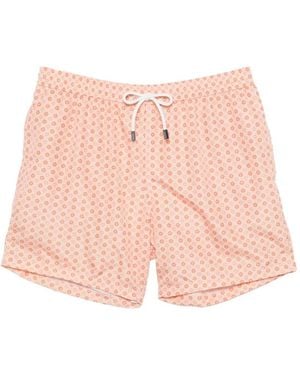 Barba Napoli Short De Bain Fleuri À Lien De Resserrage - Pink