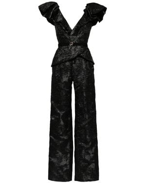 Saiid Kobeisy Brocade Jumpsuit - Black