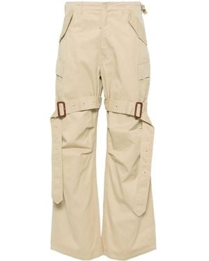 R13 Wide-Leg Cotton Cargo Pants - Natural