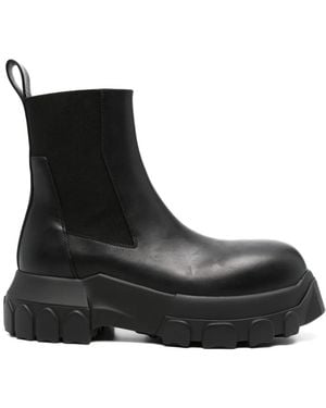 Rick Owens レザー アンクルブーツ - ブラック