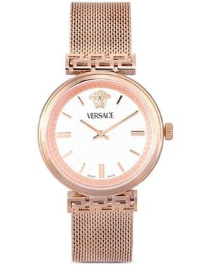 Versace Reloj Greca De Mm - Blanco