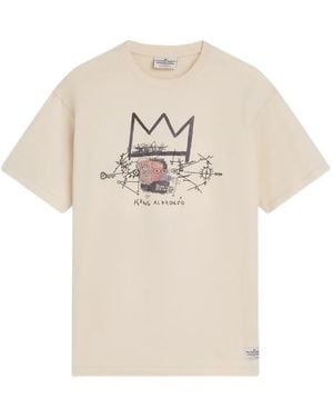 Scotch & Soda X Basquiat T-Shirt mit Grafik - Weiß