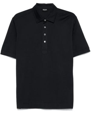 ZEGNA Kurzärmeliges Poloshirt - Schwarz