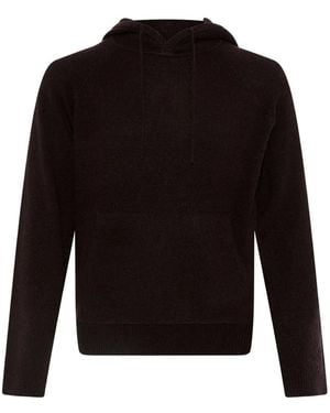 Yves Salomon Drawstring Raglan-Sleeve Hoodie - Black