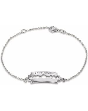 True Rocks Bracciale Con Ciondolo - Bianco