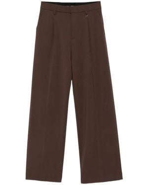 Dondup Pleated Straight-Leg Pants - Brown