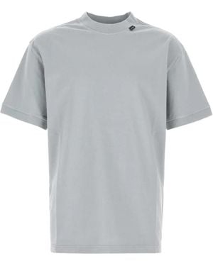 Prada Logo-Tag Cotton T-Shirt - Grey