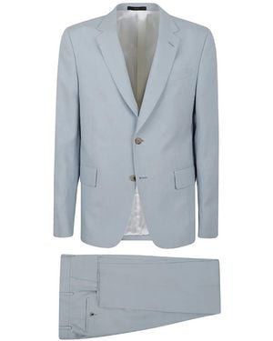 Paul Smith Single-Breasted Notch-Lapel Suit - Blue