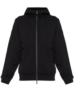 Moncler Hoodie À Fermeture Zippée - Black