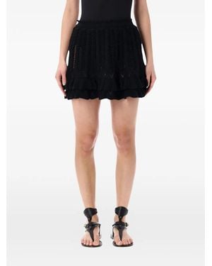 Isabel Marant Nelle Cotton Knit Mini Skirt - Black