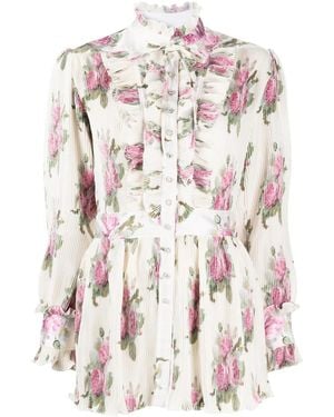 Rabanne Ruffled Floral Blouse - Multicolour