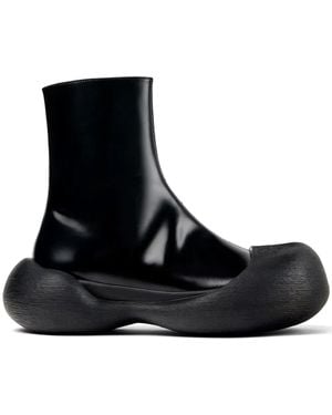 CAMPERLAB Caramba Round-Toe Leather Ankle Boots - Black