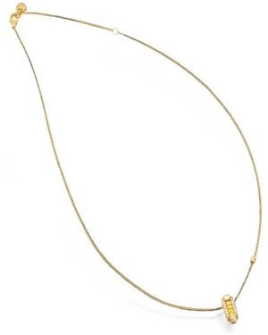 Michael Kors Crystal-Embellished Spiked-Pendant Necklace - White