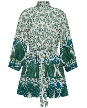 Cara Cara Beatrice Floral-Print Mini Dress - Blue