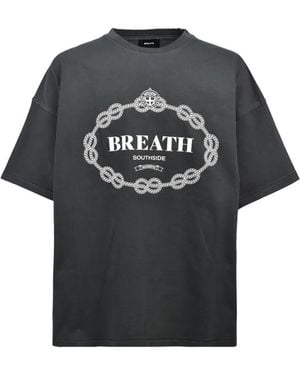 BREATH Logo-Print T-Shirt - Black