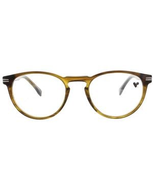 Lacoste Round-Frame Striped Glasses - Black