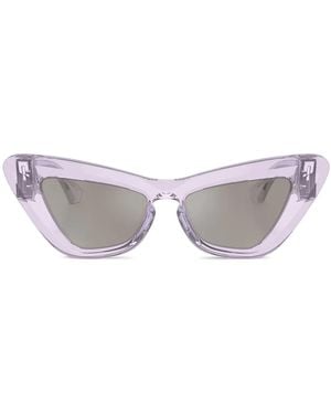 Burberry Logo-Plaque Sunglasses - Gray