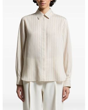 Peserico Vertical-Stripe Shirt - White