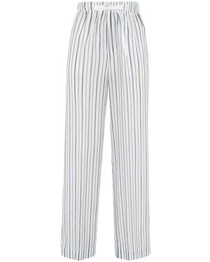 Semicouture Lidia Striped Trousers - White