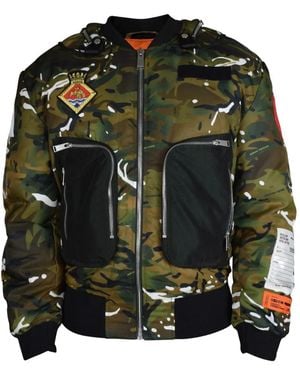 Heron Preston Camouflage-Print Bomber Jacket - Brown