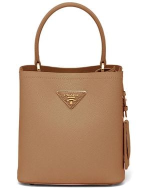 Prada Borsa Tote Panier Piccola - Marrone