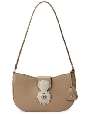 Ralph Lauren Ricky Leather Shoulder Bag - White