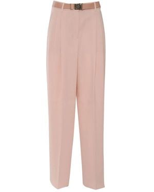 Max Mara Pantaloni Neottia Con Cintura - Rosa