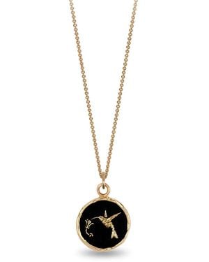 Pyrrha Collana Con Pendente Hummingbird Talisman - Bianco