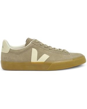 Veja Baskets En Daim À Patch Logo - Vert