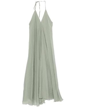 Dixie Robe Longue À Dos-Nu Et Col V - Green