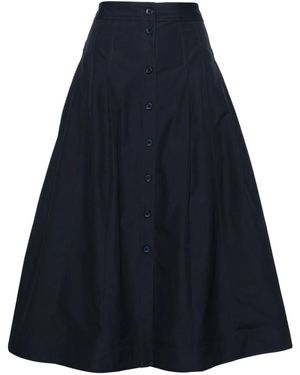 Ulla Johnson Petra A-Line Midi Skirt - Blue