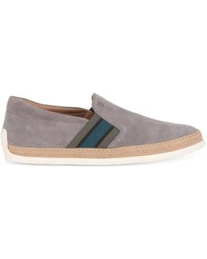 Tod's Gommino-Detail Espadrille Loafers - Gray