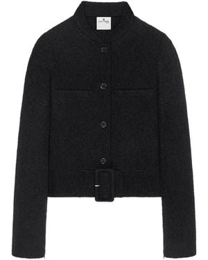 Courreges Buckle-Detail Tweed Jacket - Black