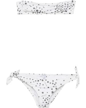 Jimmy Choo Bikini À Imprimé Étoiles - White