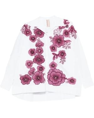 Antonio Marras Robespierre Floral-Embellished Shirt - Pink