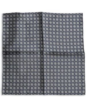 Dolce & Gabbana Geometric-Print Silk Handkerchief - Gray