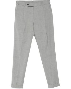 Berwich Xretrolong Pleated Cuffed Trousers - Grey