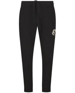 Moncler Logo-Patch Drawstring Track Trousers - Black