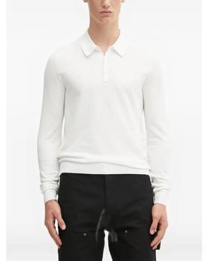HUGO Buttoned knitted polo shirt - Weiß