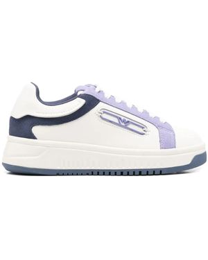 Emporio Armani Sneakers Met Logo-Applicatie - Wit