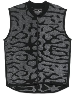 Y-3 Patterned-Jacquard Gilet - Grey